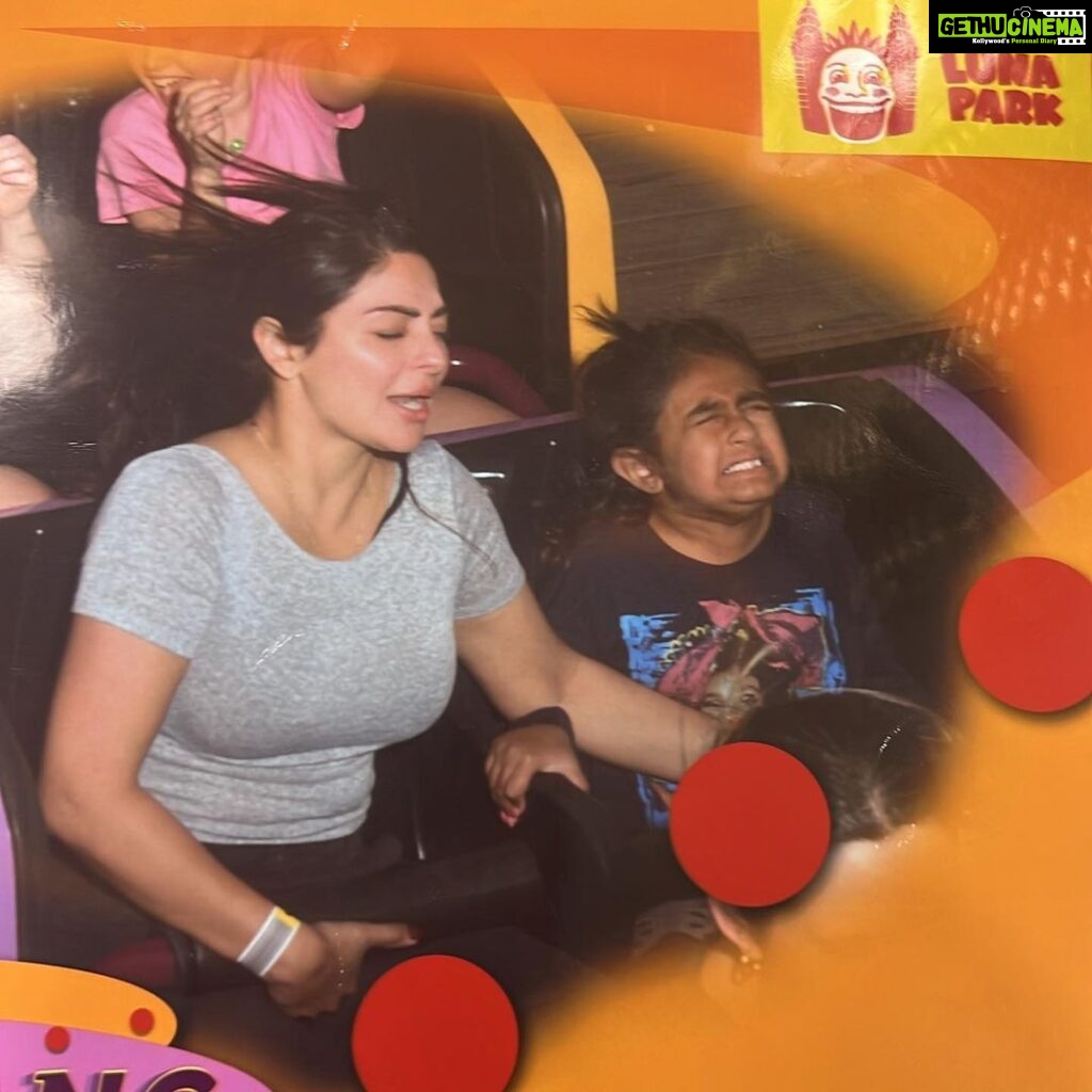 Neeru Bajwa Instagram - Happy birthday to my first born ❤️ I pray we always ride roller coasters together ❤️ love you @aanaya_k_jawandha … this trip was #epic #mommydaughter #sydney