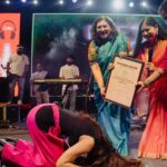 Neeti Mohan Instagram - FOREVER ETCHED 🙌 Such a Maayka type feeling when you go back to your own college to perform 🥹 Thank you Principal Mam, Teachers, Students Union, Volunteer and Students for give me a memory of a lifetime 🙌 To be amongst 75 most celebrated Alumnae of Miranda House is a ‘Badge of Honor’ I would always love to flaunt 😎 Overwhelmed and how! Tag yourselves in the comments below my young ladies and keep shining ✨