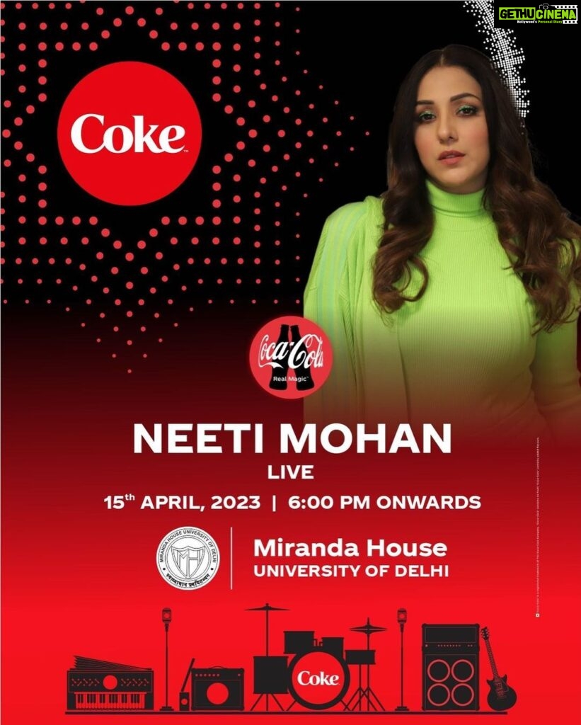 Neeti Mohan Instagram - When you are invited to perform in your own college! SURREAL 🥹 My dear Miranda House I can’t wait to sing my heart out for you all on 15th April 2023 See you all 🫶🏻 My Mirandians drop a 🥳 below @mh.tempest23 @spectal.management @cocacola_india @resonance_india #MirandaHouse #delhiuniversity Delhi University