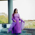 Neeti Mohan Instagram - Lavender by the Lake 💜 Outfit - @labelnimbus Earrings - @shoppaksha Ring - @ijewels009 Styling - @shreyandurjastyle Hair - @dwyessh_hairwizard Makeup - @ritickasjalan 📸 @_smfilms Bhopal lake city