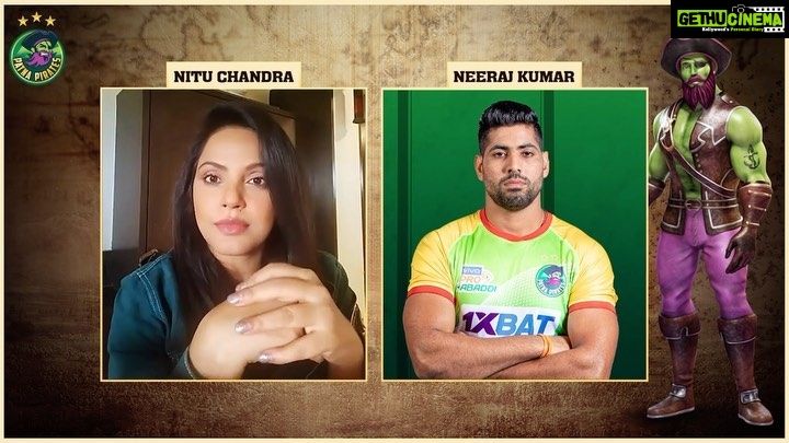 Neetu Chandra Instagram - As Nitu Chandra, our Brand Ambassador, takes the wheel with the daring defender of Patna Pirates, embark on a chat voyage for the thrilling upcoming season.π . . . #PatnaPirates #PiratePanti #PirateHamla #GardaUdaDenge #ProKabaddi #FantasticPanga