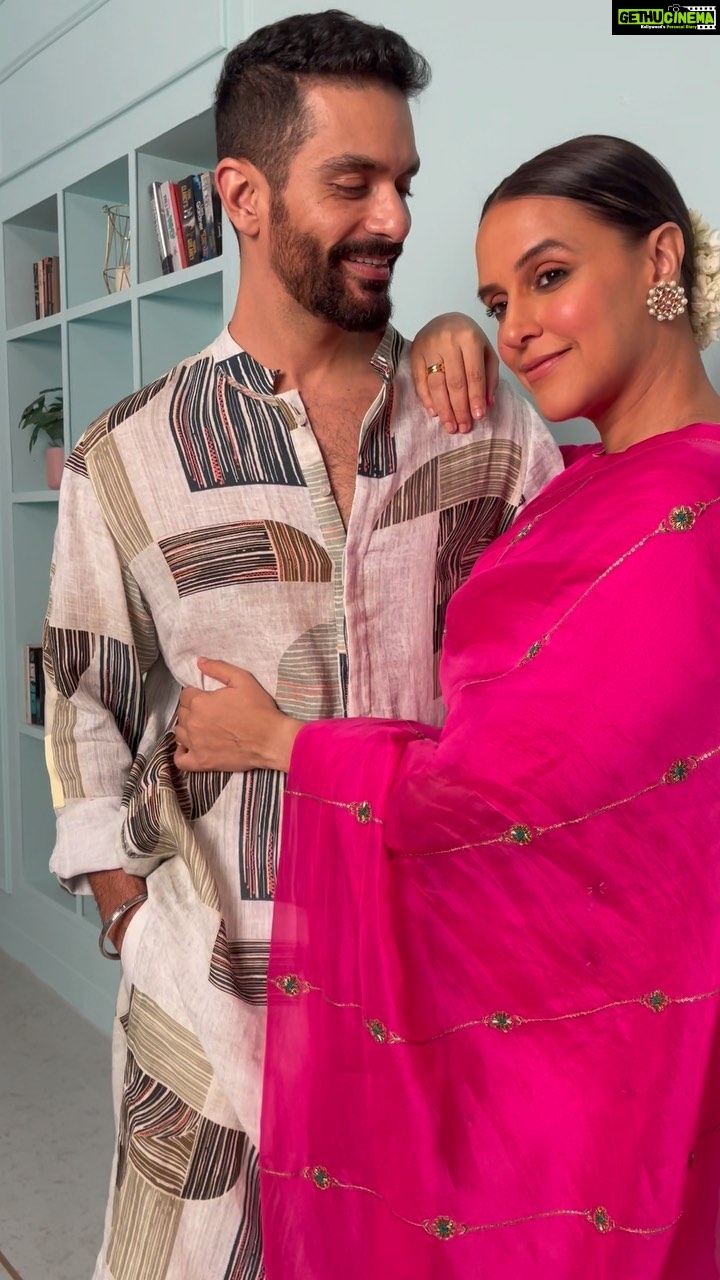 Neha Dhupia Instagram - In Rani 💖 with my Rocky 💖😍 @angadbedi #bts 😍