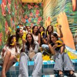 Neha Dhupia Instagram - We witnessed one of the coolest exhibits with the cutest kids and the calmest moms ( ok that’s an oxymoron 😂) 😍😍😍 🍌🍌🍌… Loved every bit of our afternoon here … it was #pictureperfect !!! @ashidua @mithila05 @ankitajaisinghani @nishkalulla #monalkabra #kinnari ♥️ #NitaMukeshAmbaniCulturalCentre #RunAsSlowAsYouCan #InfinityRoom @yayoikusama_ #yayoikusama @nmacc.india