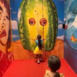 Neha Dhupia Instagram - We witnessed one of the coolest exhibits with the cutest kids and the calmest moms ( ok that’s an oxymoron 😂) 😍😍😍 🍌🍌🍌… Loved every bit of our afternoon here … it was #pictureperfect !!! @ashidua @mithila05 @ankitajaisinghani @nishkalulla #monalkabra #kinnari ♥️ #NitaMukeshAmbaniCulturalCentre #RunAsSlowAsYouCan #InfinityRoom @yayoikusama_ #yayoikusama @nmacc.india