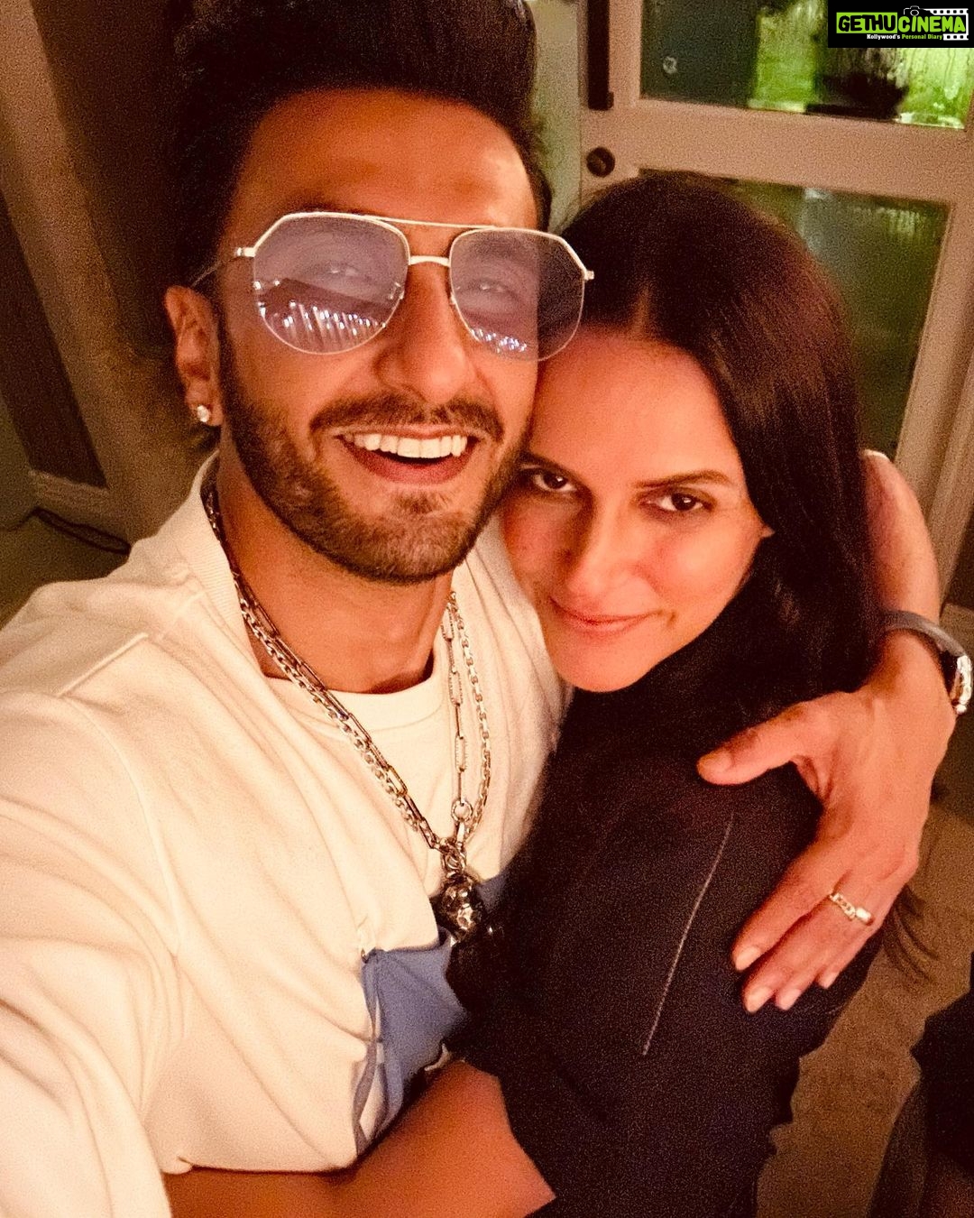Neha Dhupia Instagram - Watched #rockyaurranikipremkahani with my endless tub of popcorn 🍿and lifelong arm candy by my side 😍… all of it … the movie , the music the magic is beyond phenomenal. @karanjohar you are a genre that is created by you and no one else can match up. You make us laugh out loud , cry to a point it’s cathartic and believe in Family as we all should ♥️ thank you for the stories you tell and scale your mind develops them in. @aliaabhatt you and only are Rani , there’s no other way to define you … the ultimate queen 👸 @ranveersingh I’m fangirling over it all the accent , the the moves and the emotion and much more 🥰... @aapkadharam hi @azmishabana18 #jayabachchan ji just to see you all on screen together in this colour is incredible. And I’m not stopping till I mention the entire cast for their performances and the battles they fight. Absolutely stellar. . .. ok I must stop now… jus go have a blast at the movies!!! 🍿 🎥♥️🔥
