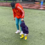 Neha Dhupia Instagram - The little joys … we learnt how to jump in puddles and dance in the rain … now jump high and touch the sky our baby boy @guriqdhupiabedi ♥️ 🧿 #limitless #love #babyboy