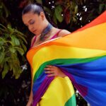 Neha Dhupia Instagram - Rainbows 🌈 everywhere … . . . . . . . . @suta_bombay 👗 @ayeshakhanna20 thank you for the styling @mitavaswani thank you for the make up @hmua_soniyamodi thank you for the hair @kapilcharaniya thank you for the 📸 @whimsicalfantasy thank you for the thoughts