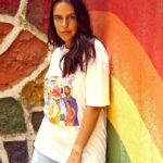 Neha Dhupia Instagram - Rainbows 🌈 everywhere ♥️ … . . . . . . . @suta_bombay @ayeshakhanna20 @mitavaswani @hmua_soniyamodi @kapilcharaniya @whimsicalfantasy