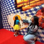 Neha Dhupia Instagram - We witnessed one of the coolest exhibits with the cutest kids and the calmest moms ( ok that’s an oxymoron 😂) 😍😍😍 🍌🍌🍌… Loved every bit of our afternoon here … it was #pictureperfect !!! @ashidua @mithila05 @ankitajaisinghani @nishkalulla #monalkabra #kinnari ♥️ #NitaMukeshAmbaniCulturalCentre #RunAsSlowAsYouCan #InfinityRoom @yayoikusama_ #yayoikusama @nmacc.india