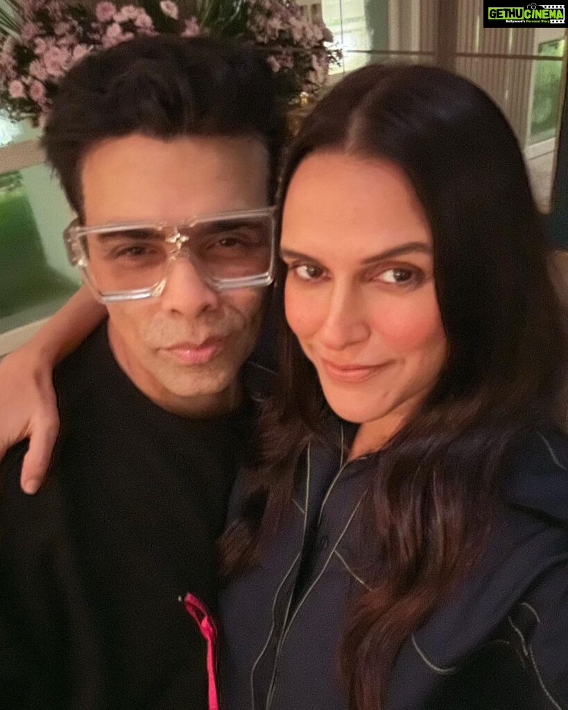 Neha Dhupia Instagram - Watched #rockyaurranikipremkahani with my endless tub of popcorn 🍿and lifelong arm candy by my side 😍… all of it … the movie , the music the magic is beyond phenomenal. @karanjohar you are a genre that is created by you and no one else can match up. You make us laugh out loud , cry to a point it’s cathartic and believe in Family as we all should ♥️ thank you for the stories you tell and scale your mind develops them in. @aliaabhatt you and only are Rani , there’s no other way to define you … the ultimate queen 👸 @ranveersingh I’m fangirling over it all the accent , the the moves and the emotion and much more 🥰... @aapkadharam hi @azmishabana18 #jayabachchan ji just to see you all on screen together in this colour is incredible. And I’m not stopping till I mention the entire cast for their performances and the battles they fight. Absolutely stellar. . .. ok I must stop now… jus go have a blast at the movies!!! 🍿 🎥♥️🔥