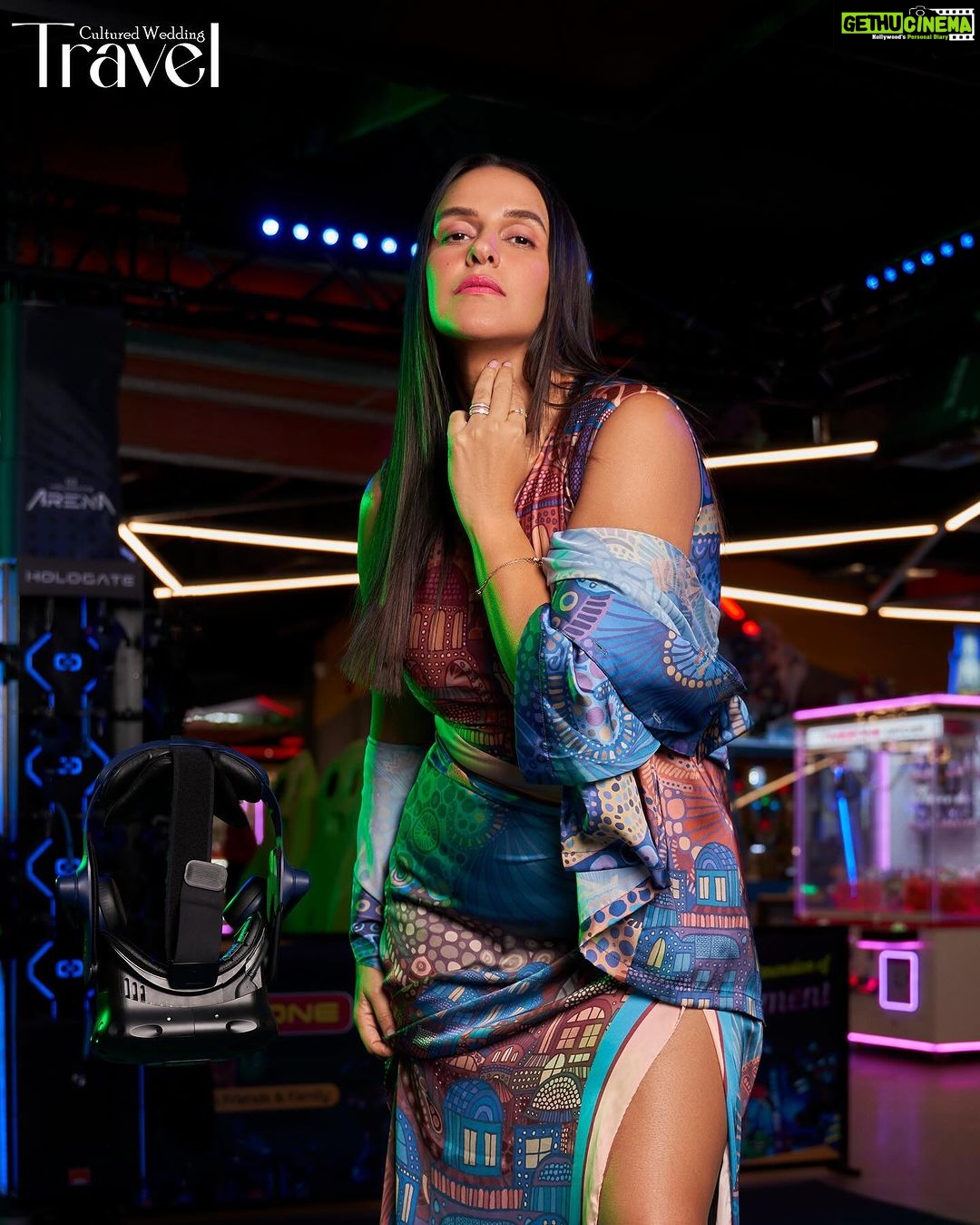 Neha Dhupia Instagram - This October we bring the shining star @nehadhupia from our very own Bollywood Galaxy. Magazine: @culturedwedding Travel Edition Managing Editor: @yadav_manjeet Business Head: @divyanijain1925 Produced by: @maximus_collabs_ Photographer: @kvenayaak Stylist: @shauryaathley Make-up & Hair: @diva_rose21 @karanrai001 @kiran_chhetri92 Jewellery: @bblencci Location: @timezonegames , Ambience Mall -Vasant Kunj ,Delhi Media Agency: @hardlyanonymous_2.0 Co-ordinated by: @nadiiaamalik . Cover look: @tizzi.official Purple look: Overshirt: @paulmiandharsh Jumpsuit: @sanabarrejaofficial Green pattern dress: @reynutaandon Yellow look: @baisegaba #culturedwedding #nehadhupia #covergirl #october2023