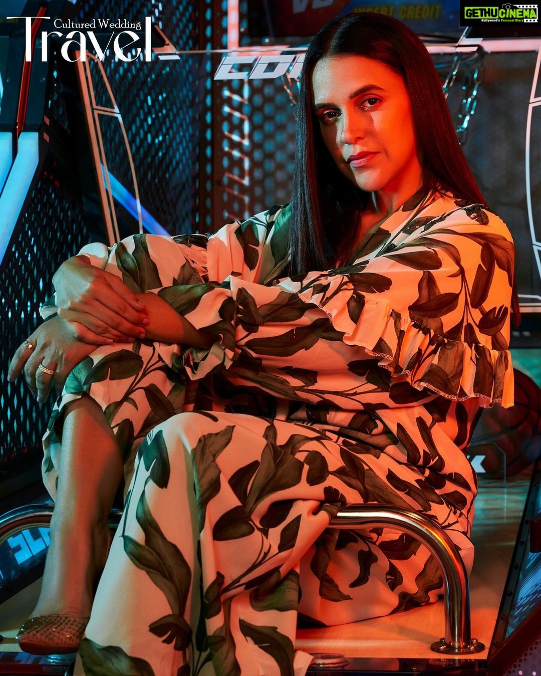 Neha Dhupia Instagram - This October we bring the shining star @nehadhupia from our very own Bollywood Galaxy. Magazine: @culturedwedding Travel Edition Managing Editor: @yadav_manjeet Business Head: @divyanijain1925 Produced by: @maximus_collabs_ Photographer: @kvenayaak Stylist: @shauryaathley Make-up & Hair: @diva_rose21 @karanrai001 @kiran_chhetri92 Jewellery: @bblencci Location: @timezonegames , Ambience Mall -Vasant Kunj ,Delhi Media Agency: @hardlyanonymous_2.0 Co-ordinated by: @nadiiaamalik . Cover look: @tizzi.official Purple look: Overshirt: @paulmiandharsh Jumpsuit: @sanabarrejaofficial Green pattern dress: @reynutaandon Yellow look: @baisegaba #culturedwedding #nehadhupia #covergirl #october2023