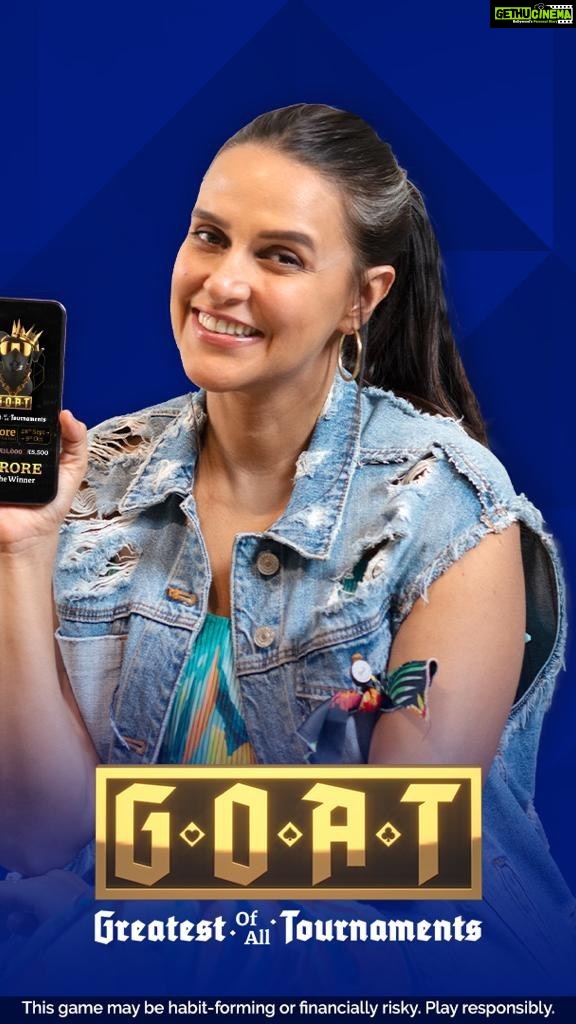 Neha Dhupia Instagram - We are approaching The Greatest of All Tournaments, G.O.A.T. on Pokerbaazi with a guaranteed prize pool of 10 CRORES. Win the tournament and take home 2 CRORES, 2nd & 3rd places get 1 CRORE and 50 LAC each with a registration fee of Rs.5500! Qualifiers start on 28th September. What are you waiting for, hurry up and click the link in my bio to register now! #Poker #Baazigar #SkillGame #GOAT #PokerIsASport #YouHoldTheCards #Pokerbaazi