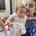Neha Marda Instagram - Anaya's First Rakshabandhan ❤️ @avyay.deora . . . #nehamarda #babyanaya #rakshabandhan #rakhi #bhai