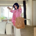 Neha Pendse Instagram - Fashion is a state of mind. #grwm #dopaminedressing #stripesandchecks