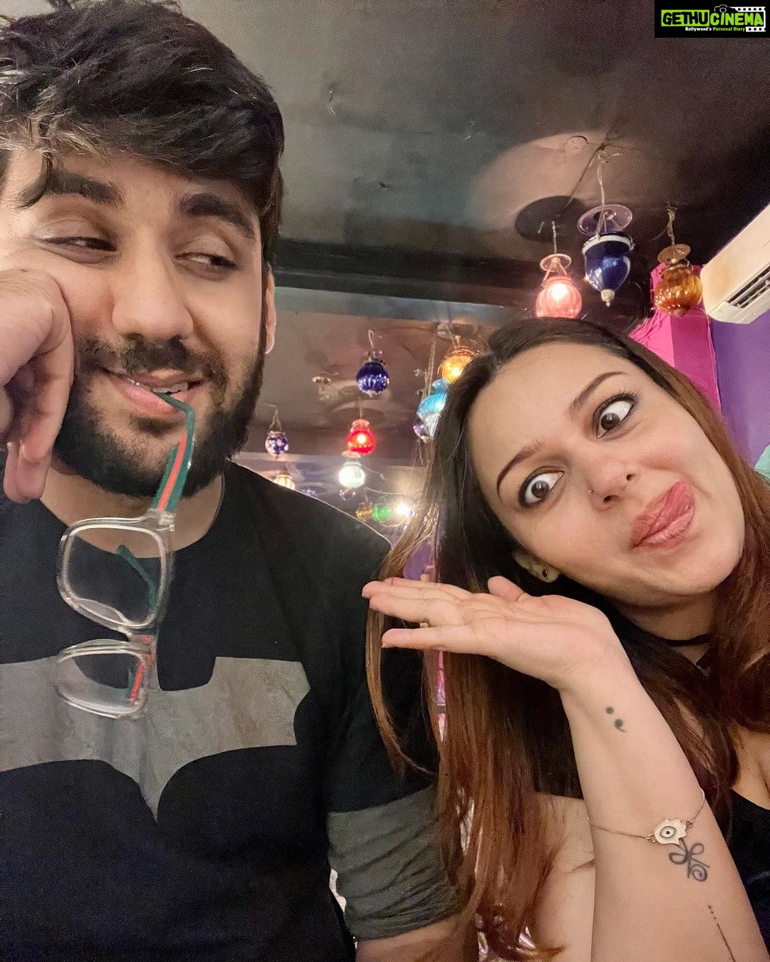 Nehalaxmi Iyer Instagram - In our world, ‘normal’ is overrated; ‘mad and crazy’ suits us just fine! From inside jokes to outside adventures, our love is an epic journey where you’re both the best friend and the love of my life. I love you 🤍🧿 #RuHa Mumbai - मुंबई