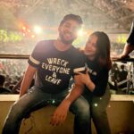 Nehalaxmi Iyer Instagram – Ticking off watching WWE Live from our bucket list : Check
Finding love: Double check.
Living life to the fullest: Priceless. Hyderabad Gachiboli Stadium