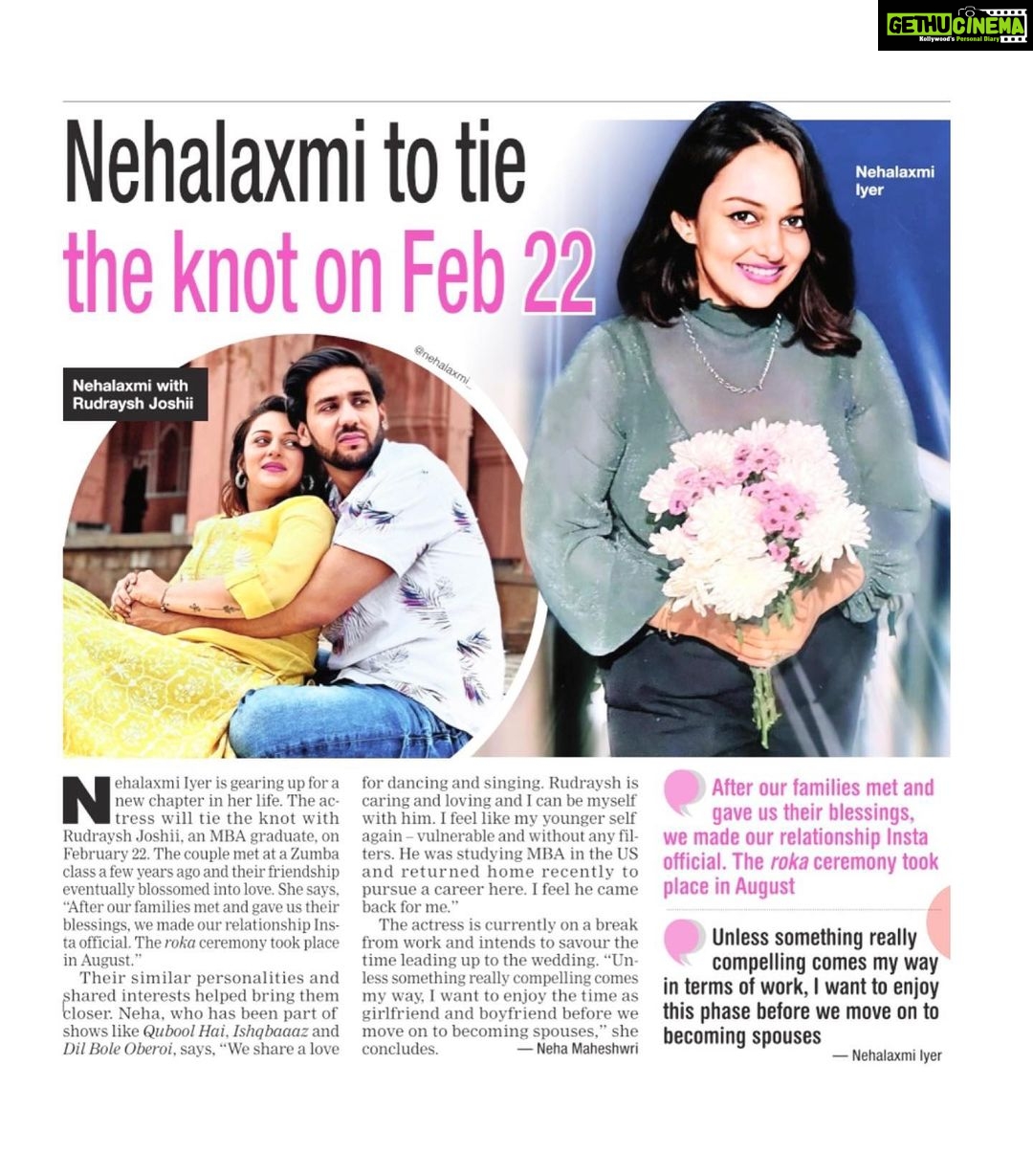 Nehalaxmi Iyer Instagram - Positive start to our New Beginning🧿🤍✨ #Ruha With @bombaytimes & @delhi.times . . . . . . . . #bt #bombaytimes #delhitimes #timesofindia #couplegoals #weddingbells #ishqbaaz #love #relationship Mumbai, Maharashtra