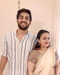 Nehalaxmi Iyer Instagram - 🧿 Caught in a love so sweet, we couldn’t keep it a secret any longer! A feast of emotions this Onam, our hearts are overflowing with Joy as we share something extra special with all of you. . . . . . . . . . . . . . . . . . . . . . . #bigannouncement #love #relationships #couplegoals #cutecouple #onam #onamvibes #sadya #whitesaree #kerala #nehalaxmi #ishqbaaz #explore #powercouple #instadaily #instagood #tamilian Mumbai, Maharashtra
