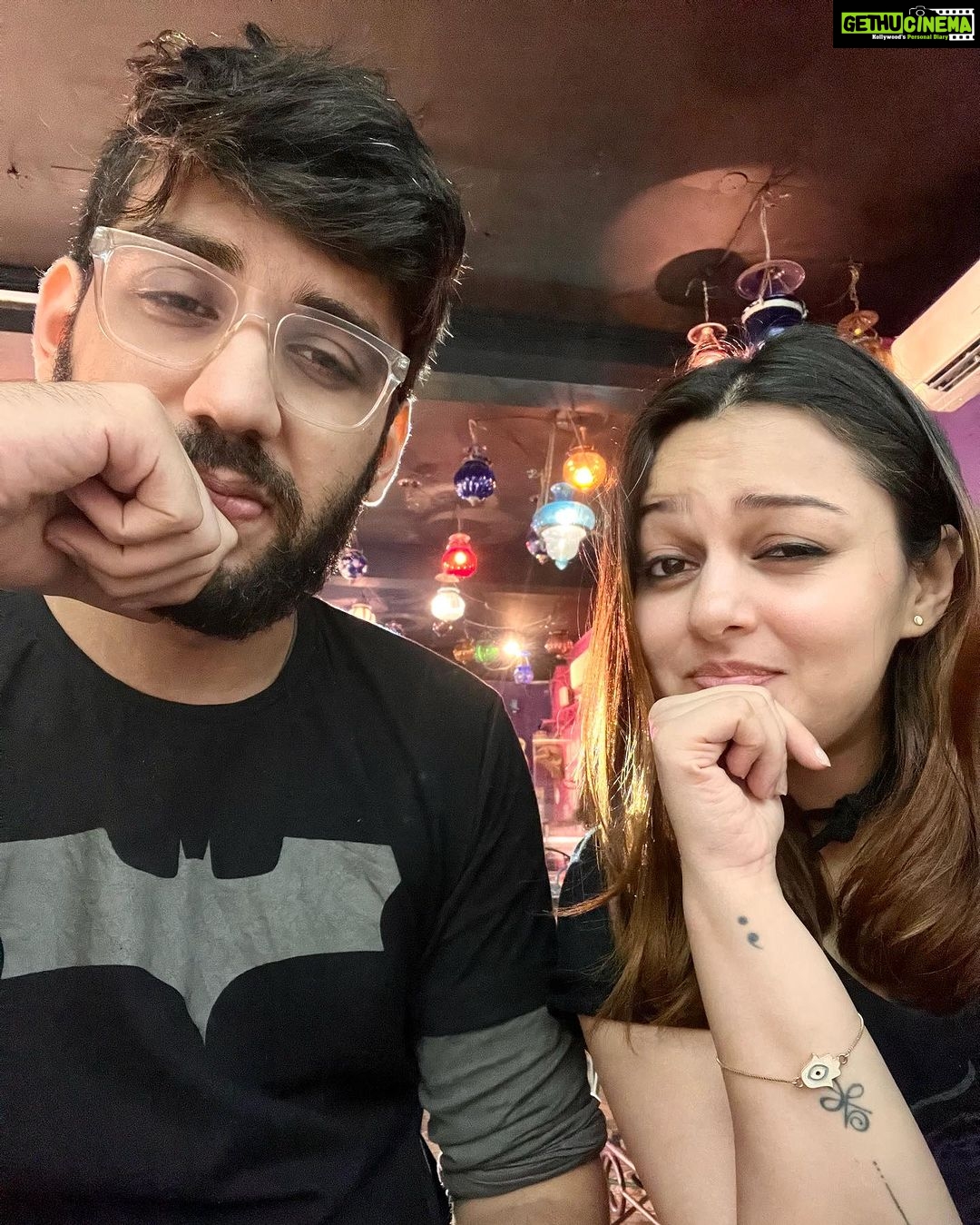 Nehalaxmi Iyer Instagram - In our world, ‘normal’ is overrated; ‘mad and crazy’ suits us just fine! From inside jokes to outside adventures, our love is an epic journey where you’re both the best friend and the love of my life. I love you 🤍🧿 #RuHa Mumbai - मुंबई