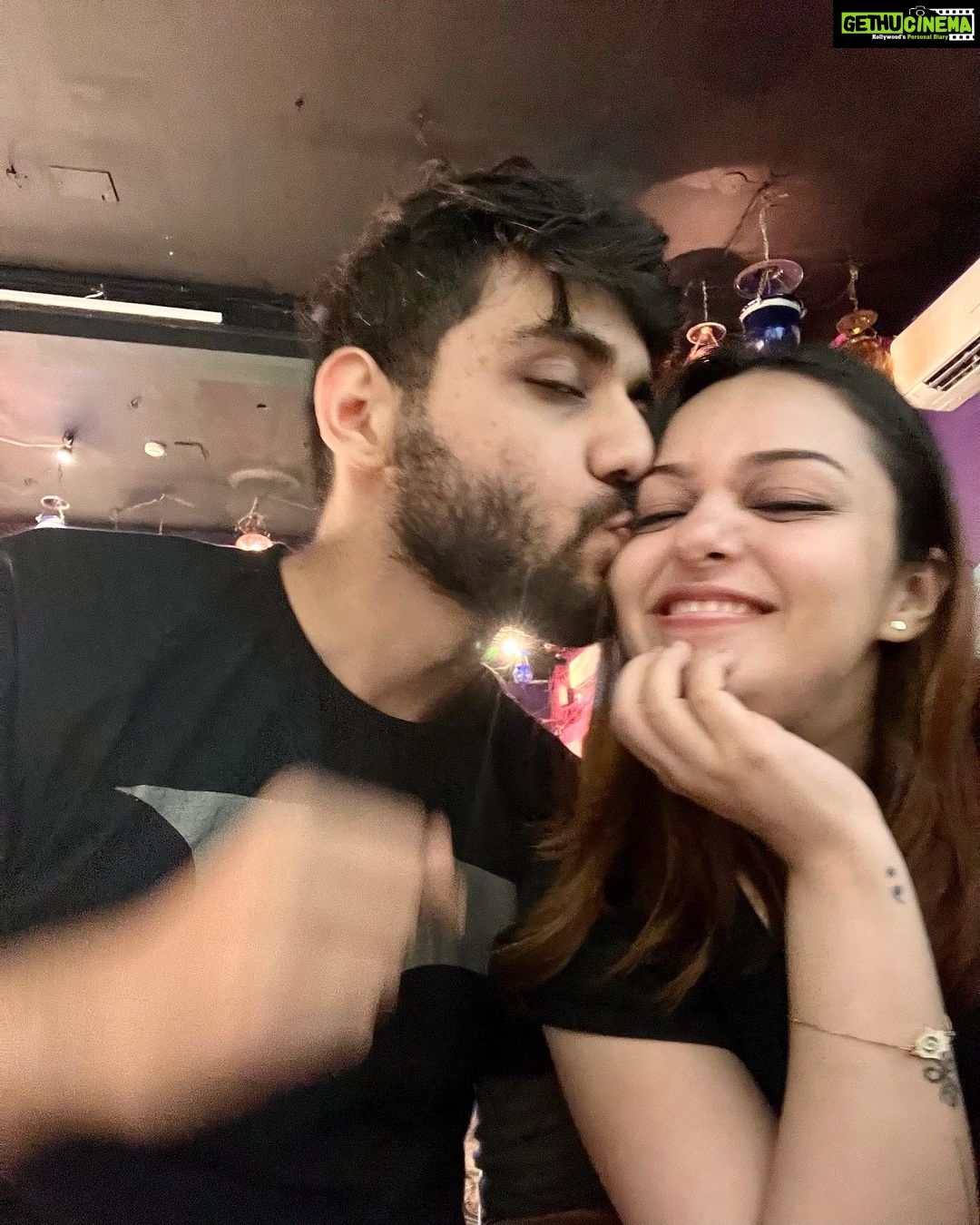 Nehalaxmi Iyer Instagram - In our world, ‘normal’ is overrated; ‘mad and crazy’ suits us just fine! From inside jokes to outside adventures, our love is an epic journey where you’re both the best friend and the love of my life. I love you 🤍🧿 #RuHa Mumbai - मुंबई