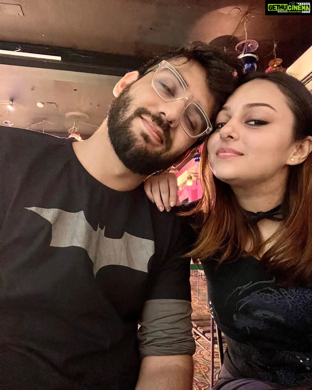 Nehalaxmi Iyer Instagram - In our world, ‘normal’ is overrated; ‘mad and crazy’ suits us just fine! From inside jokes to outside adventures, our love is an epic journey where you’re both the best friend and the love of my life. I love you 🤍🧿 #RuHa Mumbai - मुंबई