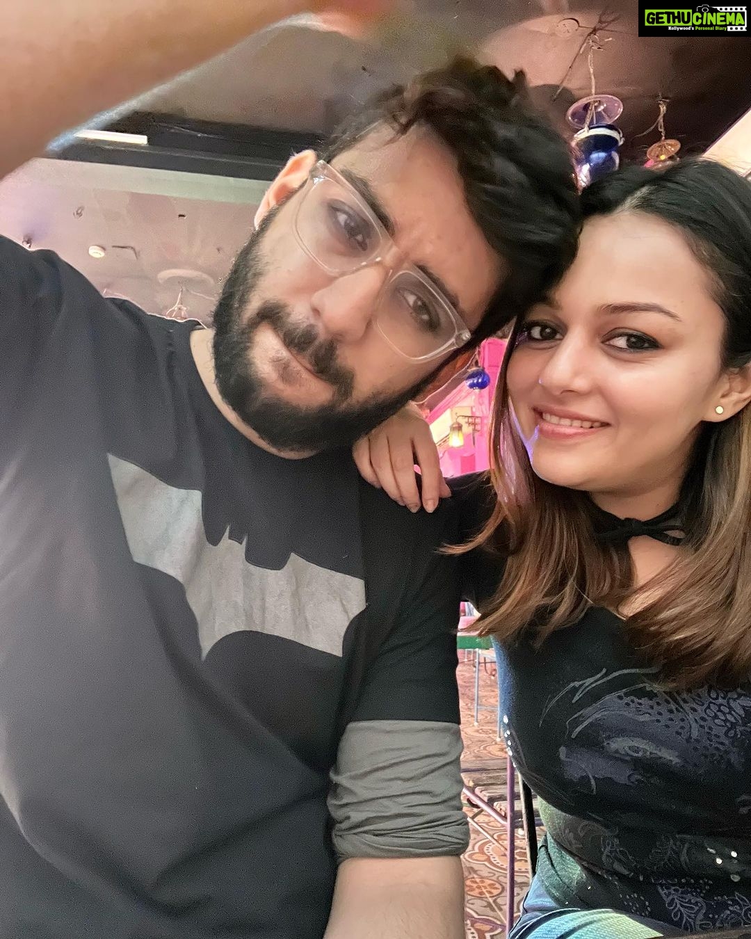 Nehalaxmi Iyer Instagram - In our world, ‘normal’ is overrated; ‘mad and crazy’ suits us just fine! From inside jokes to outside adventures, our love is an epic journey where you’re both the best friend and the love of my life. I love you 🤍🧿 #RuHa Mumbai - मुंबई
