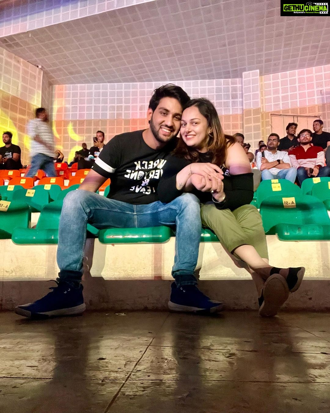 Nehalaxmi Iyer Instagram - Ticking off watching WWE Live from our bucket list : Check Finding love: Double check. Living life to the fullest: Priceless. Hyderabad Gachiboli Stadium
