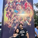 Nehalaxmi Iyer Instagram – Ticking off watching WWE Live from our bucket list : Check
Finding love: Double check.
Living life to the fullest: Priceless. Hyderabad Gachiboli Stadium