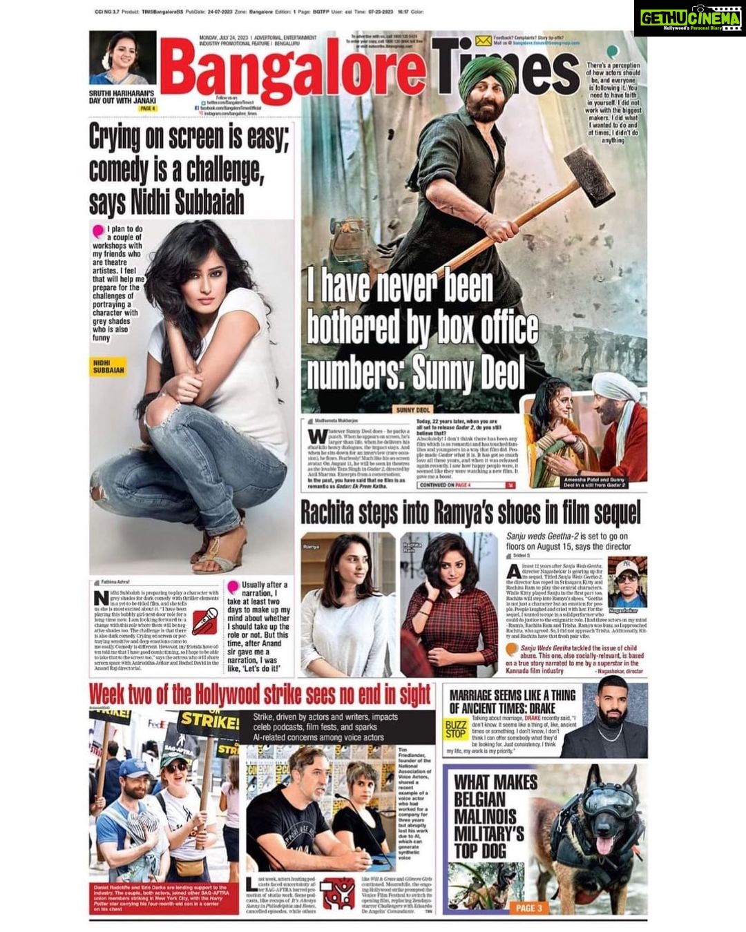 Nidhi Subbaiah Instagram - Annnnnd here’s my next project! ♥️😚Can’t wait to begin work on this one ♥️ @aniruddhajatkar @racheldavidofficial @m_anand_raj ♥️♥️