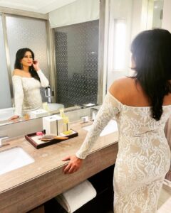 Nidhi Subbaiah Instagram - For @siimawards 2023! 🤍🤍🤍
Wearing @laxmikrishnaofficial 
💋
Last picture’s my favourite 😛