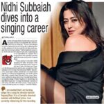 Nidhi Subbaiah Instagram - Super stoked about this one! And reuniting with @yogarajbhatofficial is a dream indeed! Thankyou @bangalore_times for this wonderful article! ♥️ Let’s sing now… 📸 @nim.is.hh Bangalore, India