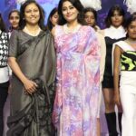 Nidhi Subbaiah Instagram - Show stopper for @bangalore_times @timesfashionweek The designer had a cherry blossom theme that they draped me in , and I’ve never been happier on the ramp!.. 🦋🤍💃🏻