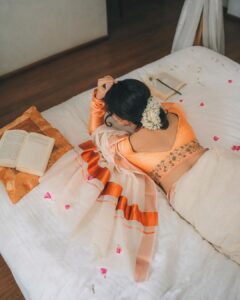 Nikki Galrani Instagram - #Onam is here 🌸

Outfit by @t.and.msignature
Jewellery by @m.o.dsignature
Styling by @joe_elize_joy
MUA by @jaan_moni_das
Shot by @_harikumar._
Concept & Creative Direction by  @t.and.msignature
Location : @oldlighthousebristow