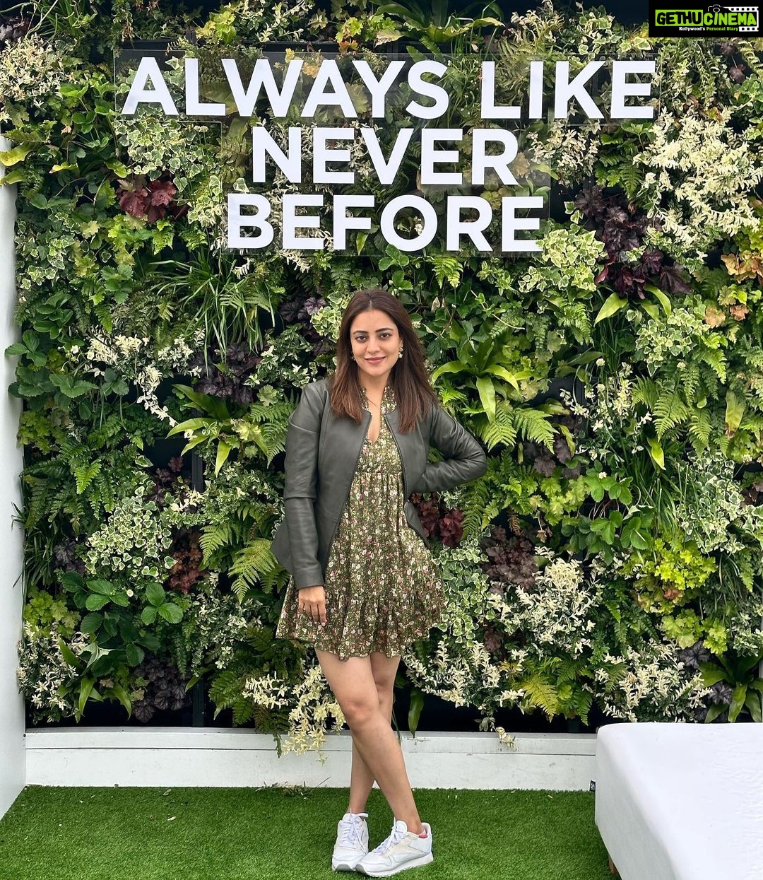 Nisha Agarwal Instagram - Always like never before! Apt words for an experience at Wimbledon 🙈 it’s just so refreshing every time. And same goes for time spent with @kajalaggarwalofficial ❤️ P.S - This stunning leather jacket from @weareperona kept me warm through this unpredictable London weather ❤️