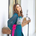 Nisha Agarwal Instagram - Embracing life's moments, like a breath of fresh air. Wearing @madzinlabel