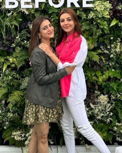 Nisha Agarwal Instagram - Happy Rakshabandhan ❤️ May this day build an eternal bond of love, care, support, respect and security, be it your brother or sister. 

Sending love @kajalaggarwalofficial @vikagg82 @kitchlug @thedailysoapcompany @anshoocooper 

Wearing @shopmulmul