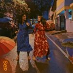 Nisha Ravikrishnan Instagram - Quick one ☔️ Coz we girls love rain 💃 Vc: @usharavikrishnan 🥲 #anvisha🧿 #nimmanisharkn 🖤🤍