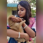 Nisha Ravikrishnan Instagram - Today's good mood is sponsered by my brownie fattu puppy 🙈🥰🤌🏻 And yes it's never just a dog .......... Happy evening everyone 🙌 #nimmanisharkn 🖤🤍