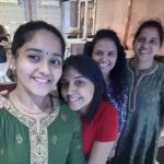 Nisha Ravikrishnan Instagram - Nights like this with @nisha_milanaa @usharavikrishnan and Amma 🌸♥️ 📍-@clouddining #meghanasunil #feature #foryou #explorepage #sisters #dinnerdate #hadfun #trending #nishamilana #instagram #insatgood #instamood #lifestyle #love