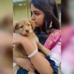 Nisha Ravikrishnan Instagram - Today's good mood is sponsered by my brownie fattu puppy 🙈🥰🤌🏻 And yes it's never just a dog .......... Happy evening everyone 🙌 #nimmanisharkn 🖤🤍