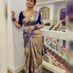 Nisha Ravikrishnan Instagram - 🌼 Saree: @ayra_designer.__studio #nimmnisharkn 🤍🖤