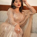 Nishvika Naidu Instagram - ✨Shining brighter than diamond ✨ Thank you so much to my team for putting together this look for my debut Filmfare red carpet ❤️ . . . . . Styled by - @divya.samal Outfit - @label_divya_samal Jewellery - @chaya_jewellery Make up - @makeupbyabhilasha Hair - @harshasingh512 Photographed - @theanandajith Taj Yeshwantpur Bengaluru