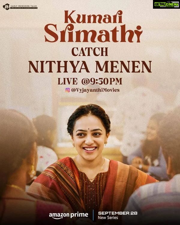 Nithya Menen Instagram - See you today LIVE at 9:30... ! ❤️ you can ask me all your questions :)