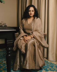Nithya Menen Instagram - Wearing an amazing @shorsheclothing 
Jewellery @jaipurgems
Styled by @kavyasriraam ❤️
Assisted by @by_sarana
Captured by @palakrungta_
