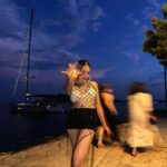 Nitibha Kaul Instagram - Malibu Sunset but in Europe🍹 #iykyk Wearing @arokaofficial #SunsetLover #SunsetPhotography #EuropeanSummer #Crotia #NKTravels #NKsHotGirlSummer Croatia