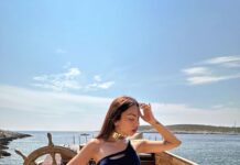 Nitibha Kaul Instagram - Carpe Diem ˈkär-pe-ˈdē-ˌem : To enjoy pleasures of the moment without concern for the future Wearing @tautura Choker @papadontpreachbyshubhika Bracelet @zara #CarpeDiem #CarpeDiemBeach #CarpeDiemBeachClub #Hvar #NKTravels #NKsHotGirlSummer #EuroTrip #BeachVacation #BeachClub #Croatia #NKInEurope