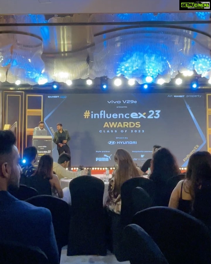 Nitibha Kaul Instagram - 🏆One for the books 🏆 Fashion Influencer of the Year (Editors Choice) at the @exhibitmagazine Influencer Awards 2023. Just so grateful for all the love & the support. Its moments like these that make the constant hard work & commitment that goes behind being an “influencer” truly worth it. It indeed is a 24*7 job, but I wouldn’t have it any other way ✨ Wearing @ashfaqueahmaddesignstudio Earrings @chanelofficial MUA @remtygarg_makeupartistry 📷 @sarv_eshhh #FashionInfluencerOfTheYear #AwardsNight #Influencer #NKNeverStops JW Marriott Goa