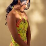 Nivedhithaa Sathish Instagram - Feeling a lot of feelings today. 🙂🦋 Styling by - @chaitanyarao_official Shot by - @prachuprashanth Makeup by - @reenapaiva