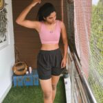 Nivedhithaa Sathish Instagram - You know where the tan lines are from! #CaptainMiller 💪🏾 Hellooo July, Be GOOD. 😌